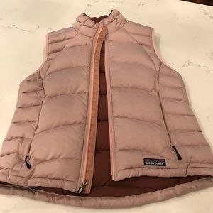 AdorablePink/ Brown Patagonia Feather Vest- Medium